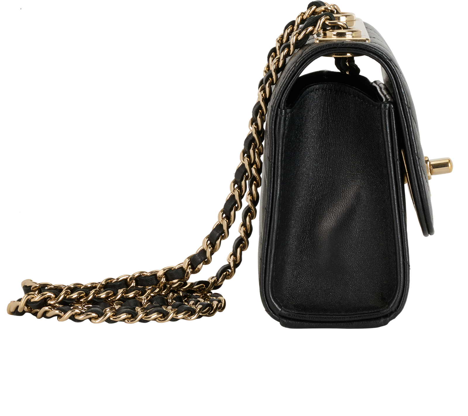 Mini Trendy CC, &pound;2,100, Handbags, Black, Leather, Side view